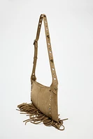 FRINGED SUEDE BAG