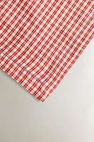 CHILDREN'S EMBROIDERED CHECK COTTON TABLECLOTH