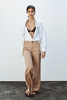 PANTALON LARGE À TAILLE HAUTE