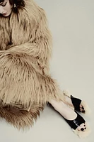 FAUX FUR LEATHER SANDALS LIMITED EDITION