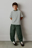 STRAIGHT LEG HERRINGBONE PANTS