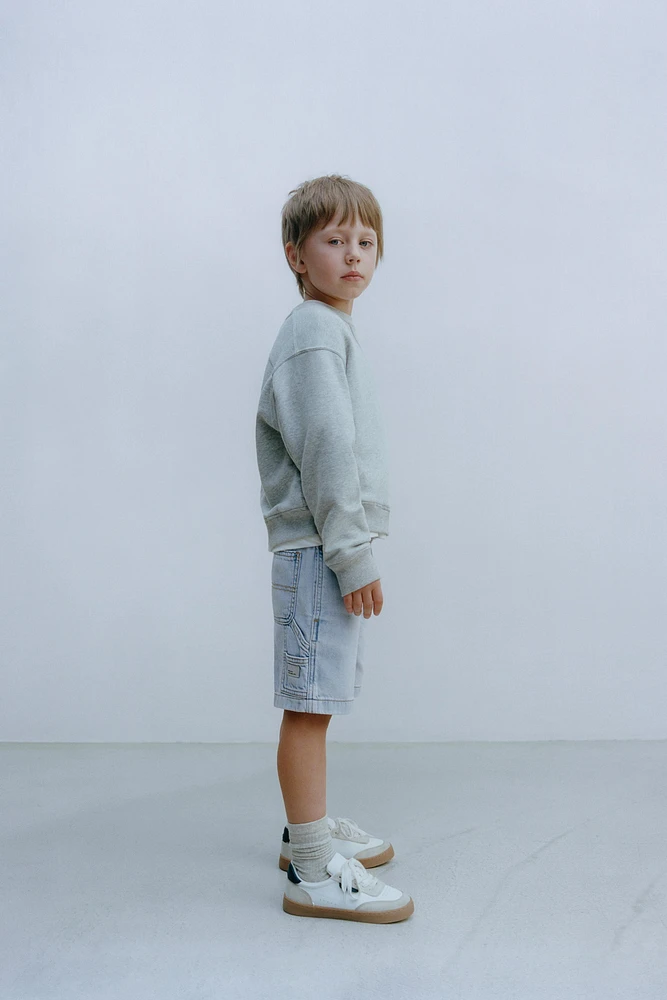 DENIM UTILITY SHORTS