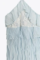 RUFFLED CRINKLE EFFECT TOP
