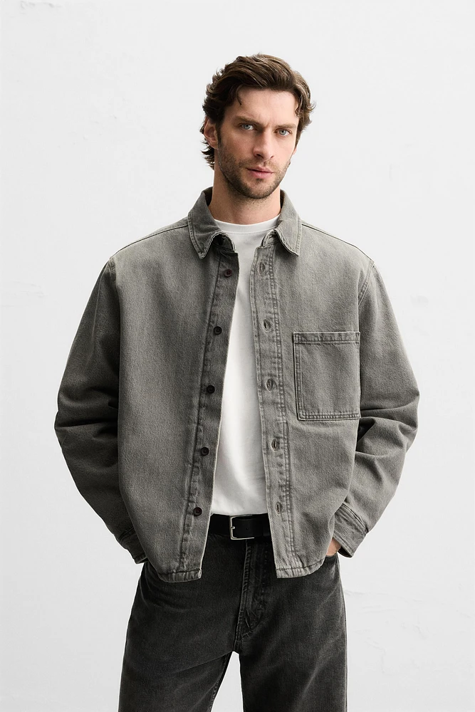 WASHED DENIM OVERSHIRT