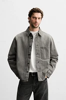 WASHED DENIM OVERSHIRT