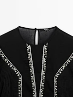 Blouse fluide avec broderies