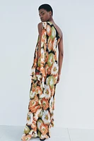 ZW COLLECTION ASYMMETRIC PRINT DRESS