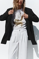 METALLIC GRAPHIC T-SHIRT
