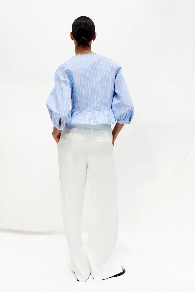 STRIPED TIE SHIRT