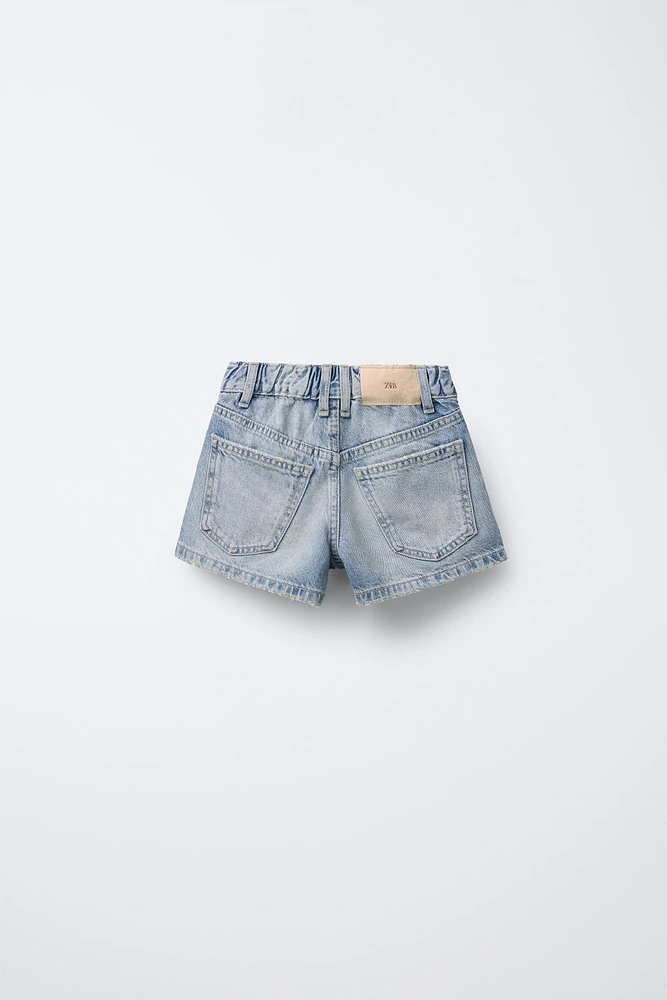 SHORT EN DENIM STRASS