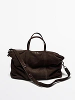 Sac de voyage en croûte de cuir