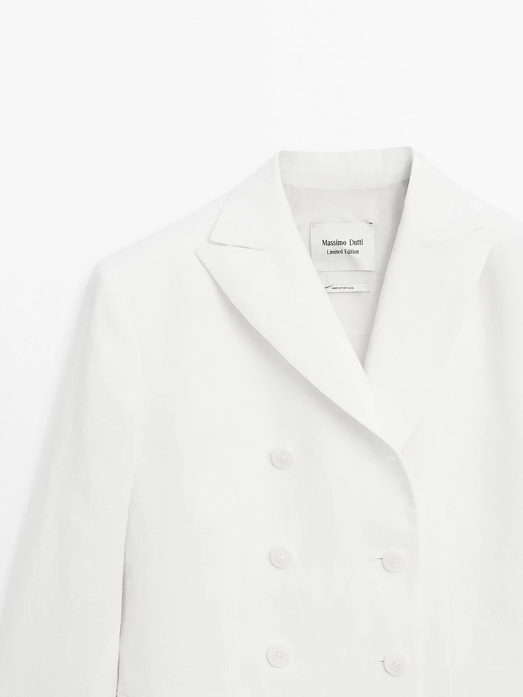 Blazer cache-cœur moulant en lin - Limited Edition
