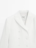 Blazer cache-cœur moulant en lin - Limited Edition
