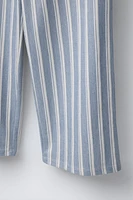 STRIPED PANTS WITH PIPED POCKETS