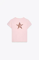 T-SHIRT EN COTON MODAL TEXTE