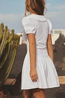 PETER PAN COLLAR POPLIN DRESS