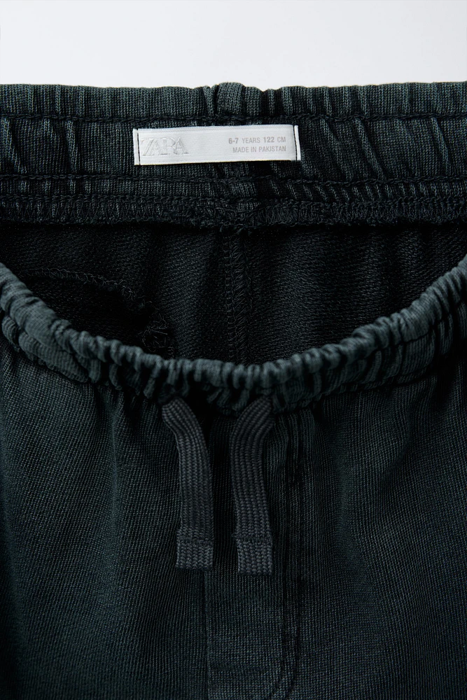 WASHED EFFECT JOGGER PANTS