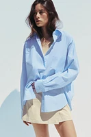 CHEMISE OVERSIZE POPELINE RAYÉE