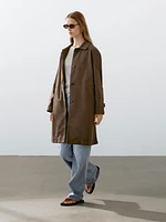 Cotton blend trench coat