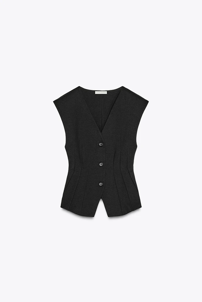 TOP GILET INTERLOCK