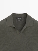 Mercerised cotton short sleeve polo shirt