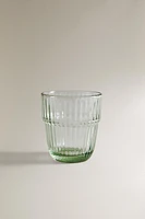 VERRE EN VERRE RECYCLABLE COLORÉ RAYURES
