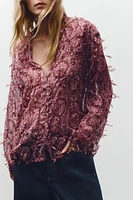 FRINGED PRINT SHIRT