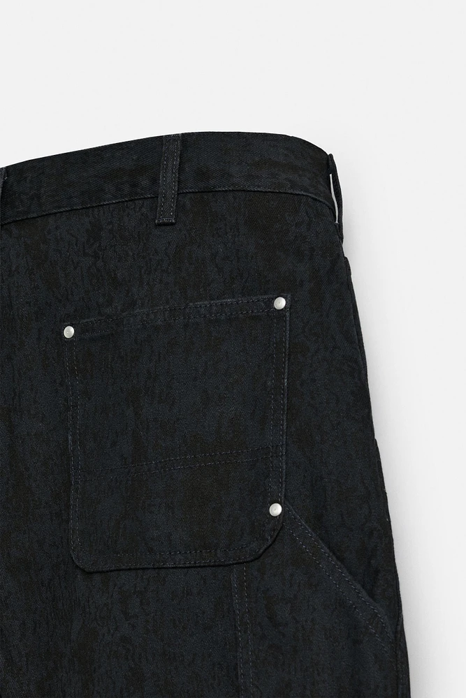 CARPENTER POCKET DENIM SHORTS