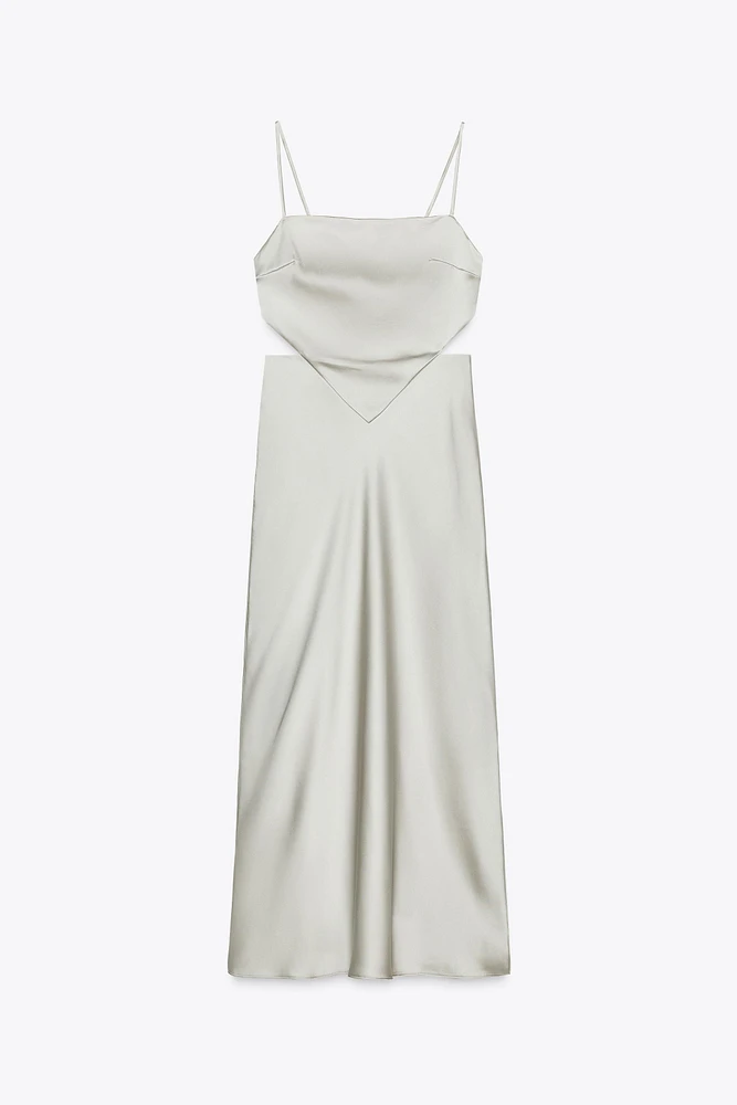 SATIN WRAP DRESS