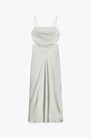 SATIN WRAP DRESS