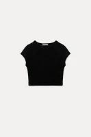 COTTON AND MODAL CROP TOP