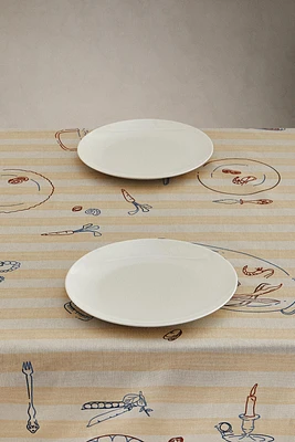 STRIPED TABLEWARE PRINT TABLECLOTH