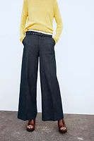 Z1975 WIDE-LEG BELTED DENIM PANTS