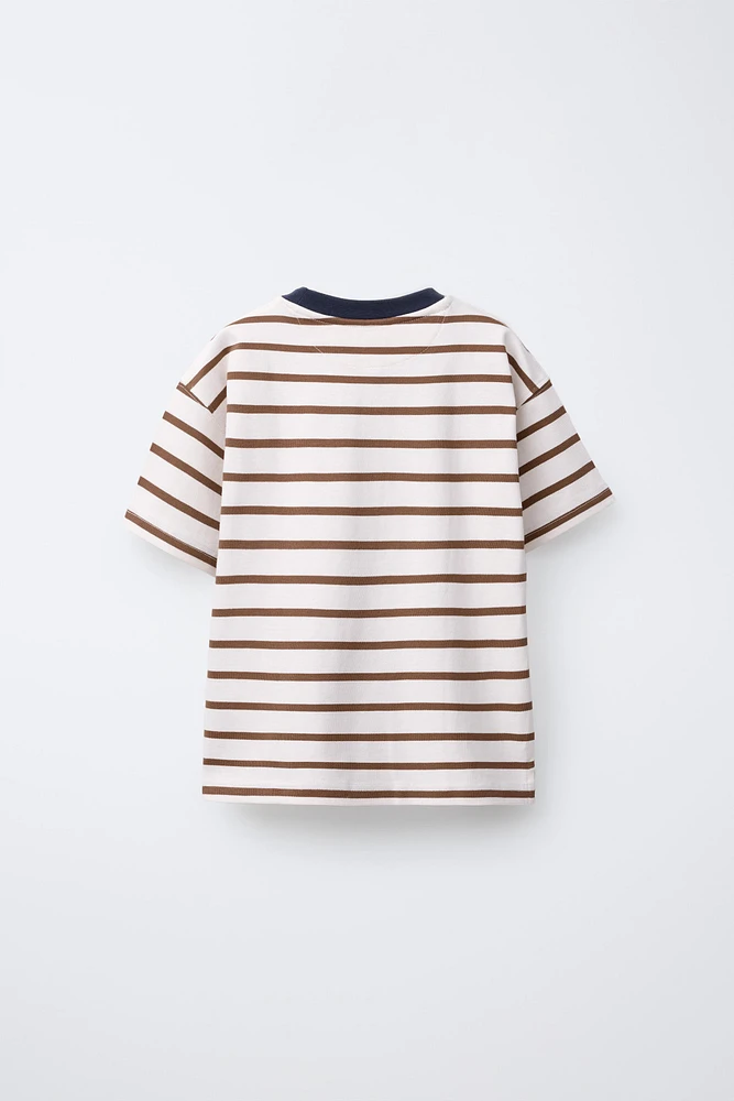 HEAVYWEIGHT STRIPE LABEL T-SHIRT