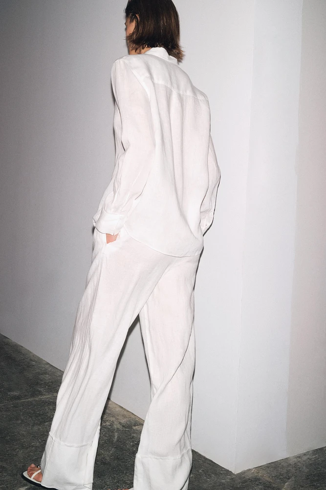 PANTALON LARGE 100 % LIN COLLECTION ZW