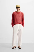 OPEN KNIT T-SHIRT
