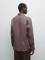 100% linen slim fit shirt