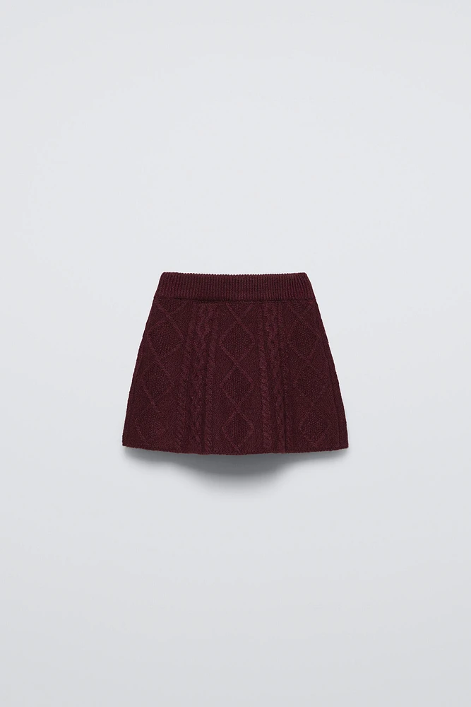 CABLE KNIT SKIRT