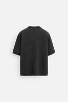 WASHED TEXTURED KNIT T-SHIRT