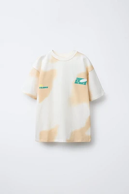 T-SHIRT À IMPRIMÉ TACHES TEXTE