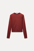 LONG SLEEVE COTTON MODAL T-SHIRT