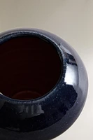 ENAMELED TERRACOTTA VASE