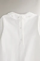 CHILDREN'S ROMPER WITH FLORAL EMBROIDERY