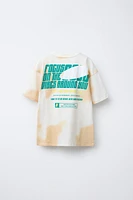 T-SHIRT À IMPRIMÉ TACHES TEXTE