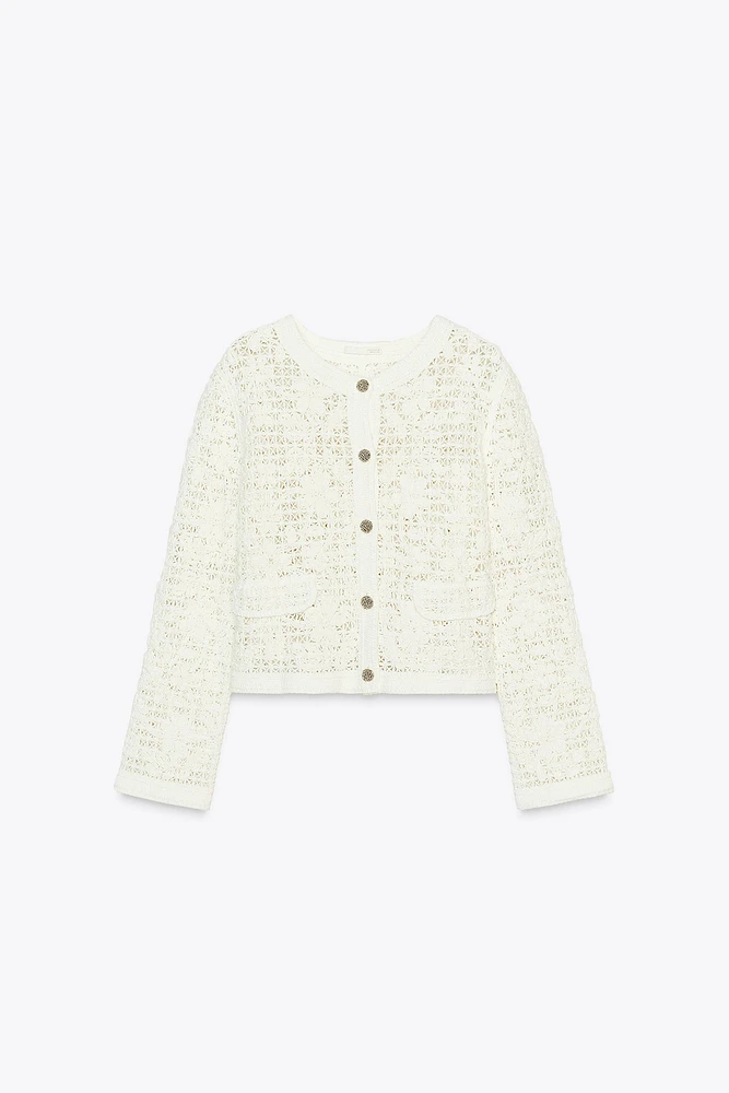 CROCHET BUTTON JACKET