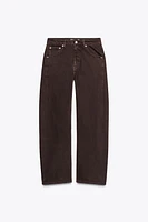 MID-RISE SLOUCHY BELT LOOP JEANS