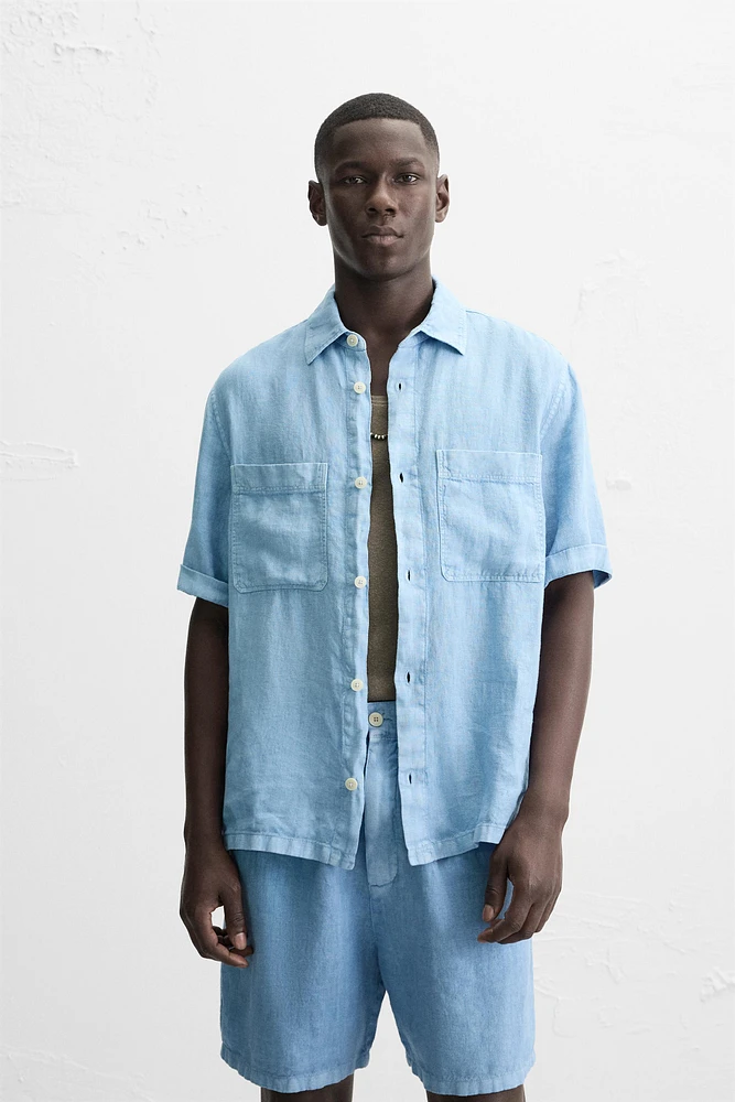 WASHED 100% LINEN SHIRT