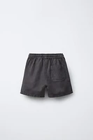 LINEN AND COTTON BERMUDA SHORTS