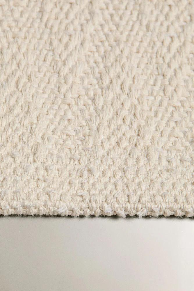 RAISED DESIGN COTTON AREA RUG