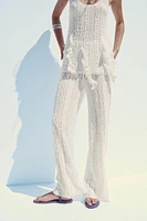 TEXTURED LACE PANTS